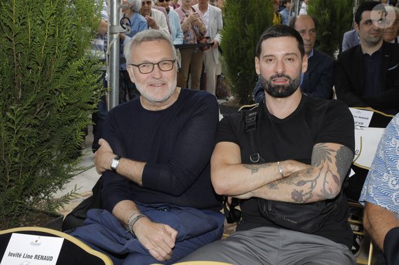 Exclusif - Laurent Ruquier et son compagnon Hugo Manos 
I - Inauguration de la place Line Renaud a Rueil-Malmaison le 22 Juin 2024.
© Jlppa / Bestimage