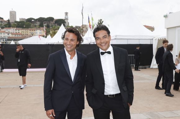 Lui a plaisanté sur le fait que Patrick Cohen sera moins ravi
Exclusif - Bertrand Chameroy, Patrick Cohen sur le plateau de l'émission "C à vous" le 20 mai 2014 lors du 77ème Festival International du Film de Cannes pour une diffusion le 21 mai. © Jack Tribeca / Bestimage
