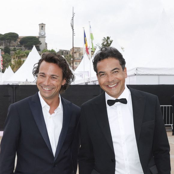 Lui a plaisanté sur le fait que Patrick Cohen sera moins ravi
Exclusif - Bertrand Chameroy, Patrick Cohen sur le plateau de l'émission "C à vous" le 20 mai 2014 lors du 77ème Festival International du Film de Cannes pour une diffusion le 21 mai. © Jack Tribeca / Bestimage