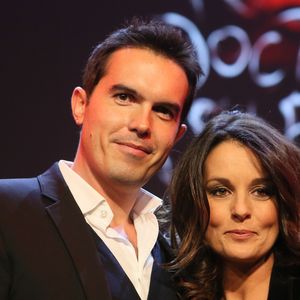 Maxime Chattam et Faustine Bollaert à Paris, le 16 novembre 2013.

Photo : Veeren / Bestimage