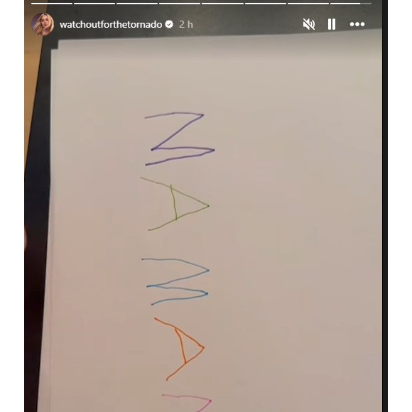 Louane dévoile la belle surprise qu'Esmée et elle ont préparé, à quelques jours de l'Eurovision 2025 - story Instagram, 7 mai