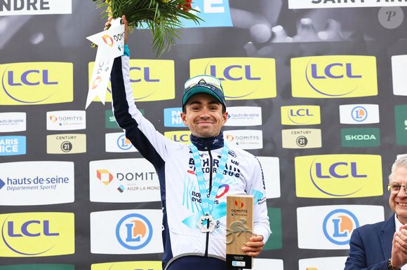 À Bahrain, le Français Lenny Martinez victorieux à la 83e édition du Paris-Nice, de Nice à Nice, France, le 16 mars 2025. Photo by ABACAPRESS.COM