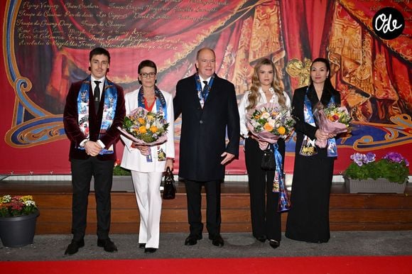 Louis Ducruet, La princesse Stéphanie de Monaco, Le prince Albert II de Monaco, Camille Gottlieb, Marie Chevallier - Les membres de la famille princière de Monaco arrivent à la soirée de clôture du 48ème Festival international du Cirque de Monte-Carlo sous le chapiteau de Fontvieille le 20 janvier 2026.

© Bruno Bebert / Bestimage