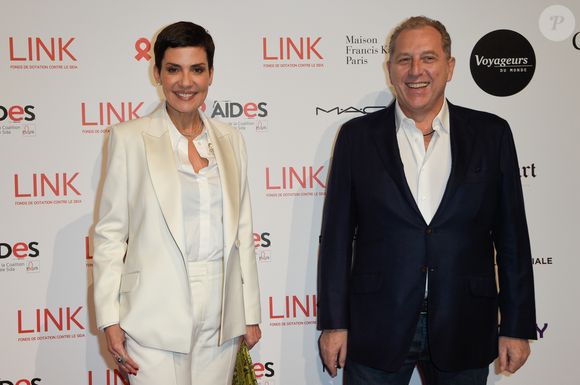 Cristina Cordula et son mari Frédéric Cassin - 8ème édition du Dîner Link pour Aides au Pavillon Cambon à Paris, le 11 décembre 2017. © Coadic Guirec/Bestimage