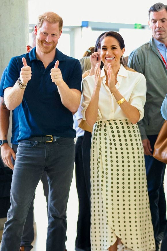 Le prince Harry, duc de Sussex, et Meghan Markle, duchesse de Sussex, à Bogota.