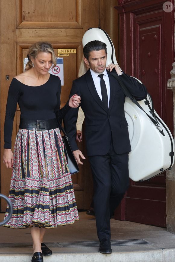 Gautier Capuçon - Sorties des obsèques de Philippe Labro en l'église de Saint-Germain-des-Prés à Paris le 13 juin 2025. © Dominique Jacovides - Christophe Clovis / Bestimage