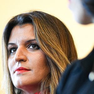 Marlène Schiappa lors de la cérémonie de remise du Prix Ilan Halimi récompensant des jeunes de moins de 25 ans engagés dans la lutte contre les préjugés racistes et antisémites, au ministère de la Justice, à Paris, France, le 13 février 2023. Photo par Victor Joly/ABACAPRESS.COM