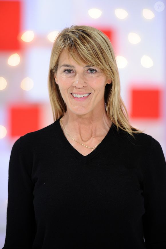 Nathalie Simon lors de l'enregistrement de l'émission "Vivement Dimanche prochain" présentée par M.Drucker et diffusée le 19 mai 2019 sur France 2. Le 30 avril 2019. © Guillaume Gaffiot / Bestimage