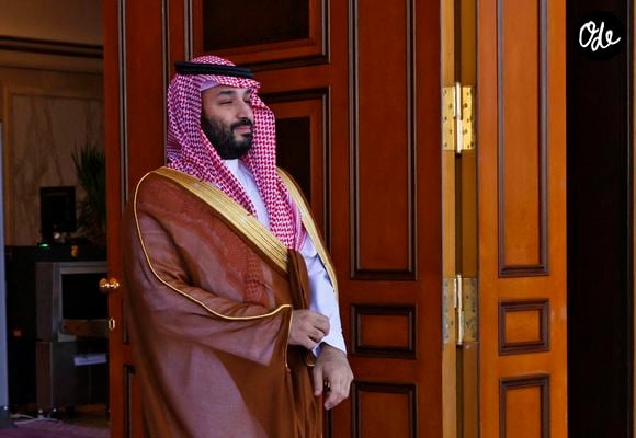 Le prince héritier Mohammed ben Salmane (MBS) reçoit le président de la république française E.Macron à Djeddah en Arabie Saoudite le 4 décembre 2021
© Thomas Samson / Pool / Bestimage