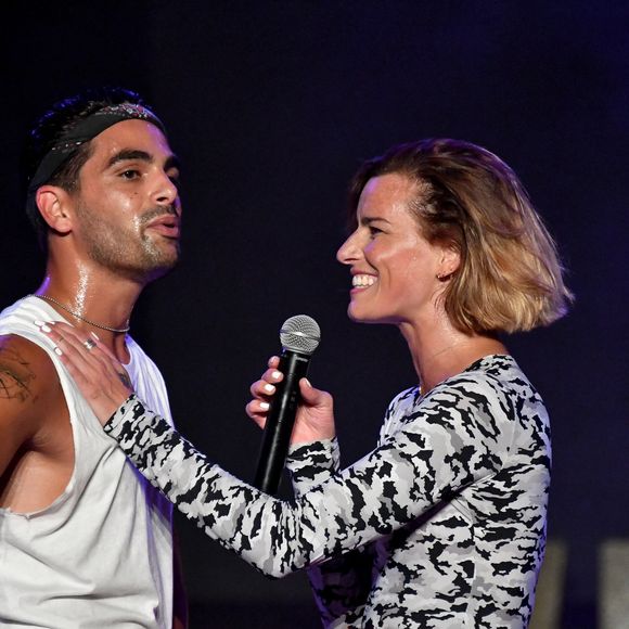 Les danseuses et danseurs Fauve Hautot, Christophe Licata, Katrina Patchett & Jordan Mouillerac. - Le BIG Tour concert au Théâtre de Verdure à Nice, le 22 aout 2020. © Lionel Urman / Bestimage