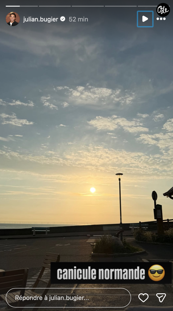 Le journaliste a partagé plusieurs photos de la mer et des paysages côtiers sur Instagram.

Capture Instagram - Julian Bugier