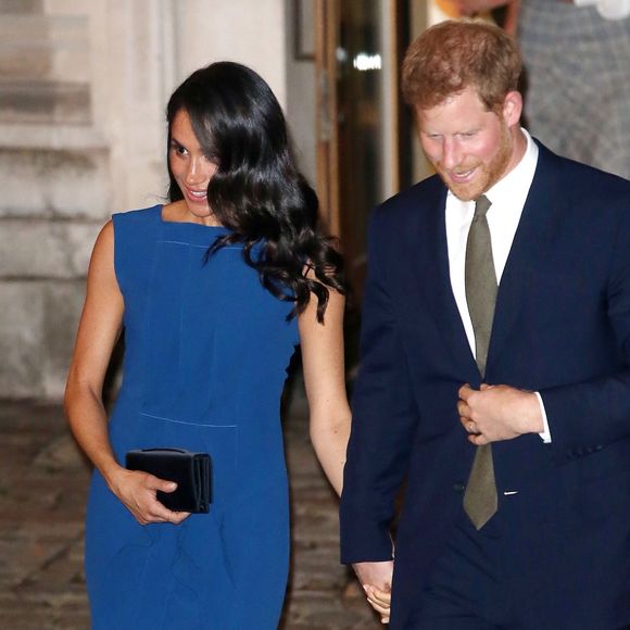 Le prince Harry, duc de Sussex, et Meghan Markle, duchesse de Sussex, à la sortie du gala musical "100 Days to Peace", célébrant le centenaire de la fin de la première guerre mondiale à Central Hall Westminster. Présenté par les Royal Armouries, le concert est au profit de trois organismes de bienfaisance ("Help for Heroes", "Combat Stress" et "Heads Together") œuvrant pour soutenir les anciens combattants faisant face à des problèmes de santé mentale. Londres, le 6 septembre 2018. Backgrid UK/ Bestimage