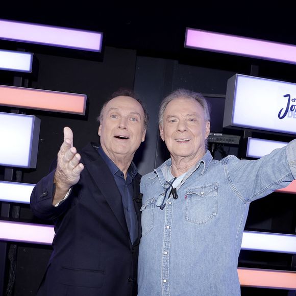 Exclusif - Julien Lepers et Herbert Léonard lors de l'enregistrement de l'émission "Chez Jordan de Luxe" à Paris. Le 8 octobre 2024
© Cédric Perrin / Bestimage