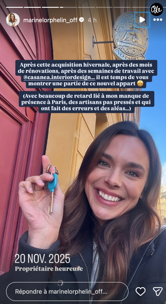 Elle a misé sur une décoration rétro chic mêlant bois, verrières et teintes naturelles dont plusieurs pièces viennent de chez NV Gallery.

Capture Instagram - Marine Lorphelin