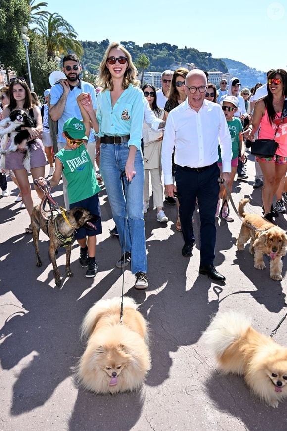 A l'initiative d'Henry-Jean Servat, le journaliste, écrivain, adjoint au maire de la ville de Nice délégué à la protection animale, a eu lieu la 5eme Marche des Animaux sur la Promenade des Anglais à Nice, le 24 mai 2026. Cette année c'est la princesse Maria Chiara de Bourbon des Deux Siciles qui est la marraine de cette marche, en présence d'Eric Ciotti, le maire de Nice et président de l'Union des droites pour la République. © Bruno Bebert/Bestimage