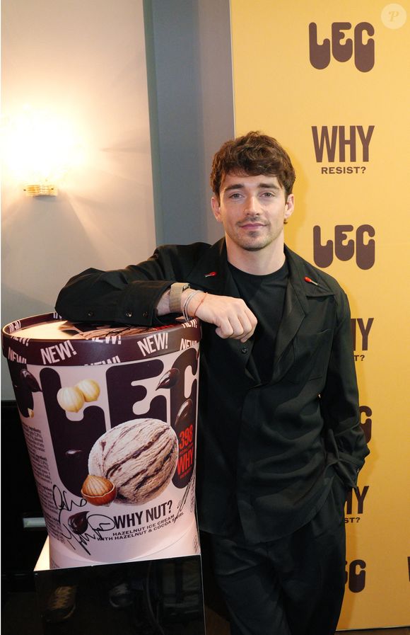 Conférence de presse de LEC Ice Cream, So Good and Light You'll Never Believe It, avec Charles Leclerc à Milan en Italie (Image de crédit : © Duilio Piaggesi/IPA via ZUMA Press / Bestimage)