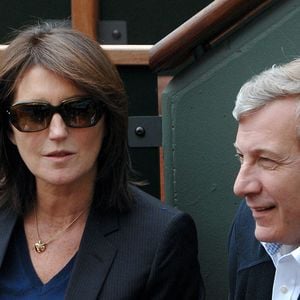 Richard Attias et sa femme Cecilia assistent à la finale féminine des Internationaux de France de tennis 2008 à Roland Garros à Paris, France, le 7 juin 2008. Photo by Corrine Dubreuil/ABACAPRESS.COM