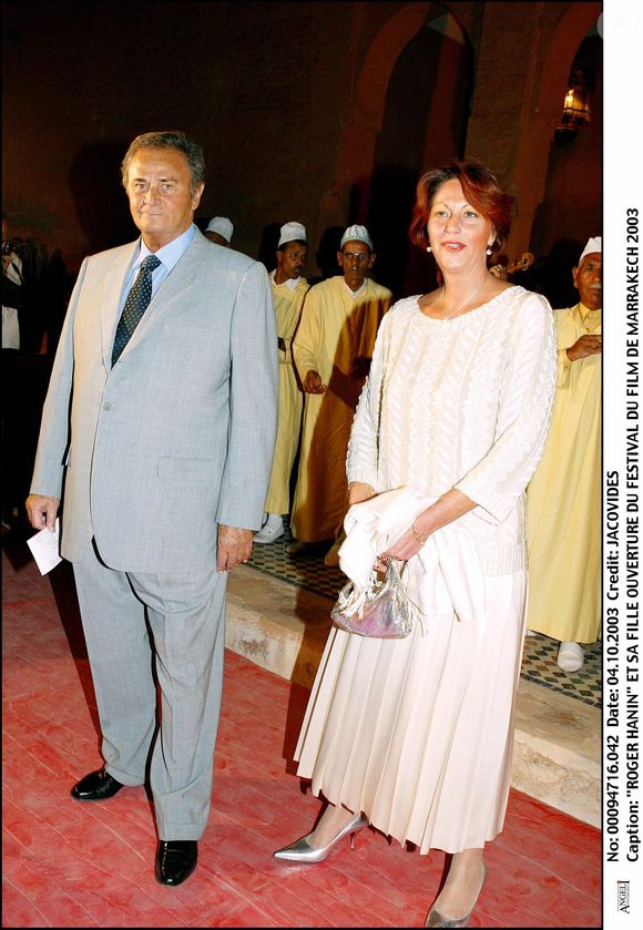 Roger Hanin et sa fille Isabelle à l'ouverture du festival du film de Marrakech en 2003. Crédit :  Dominique Jacovides / Bestimage