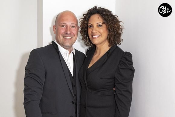 Christophe et Julie Mercy à l'enregistrement de l'émission "Les 20 ans du Loft", diffusée en direct sur C8 et présentée par Benjamin Castaldi, à Paris. Le 8 avril 2021. Crédit Jack Tribeca / Bestimage