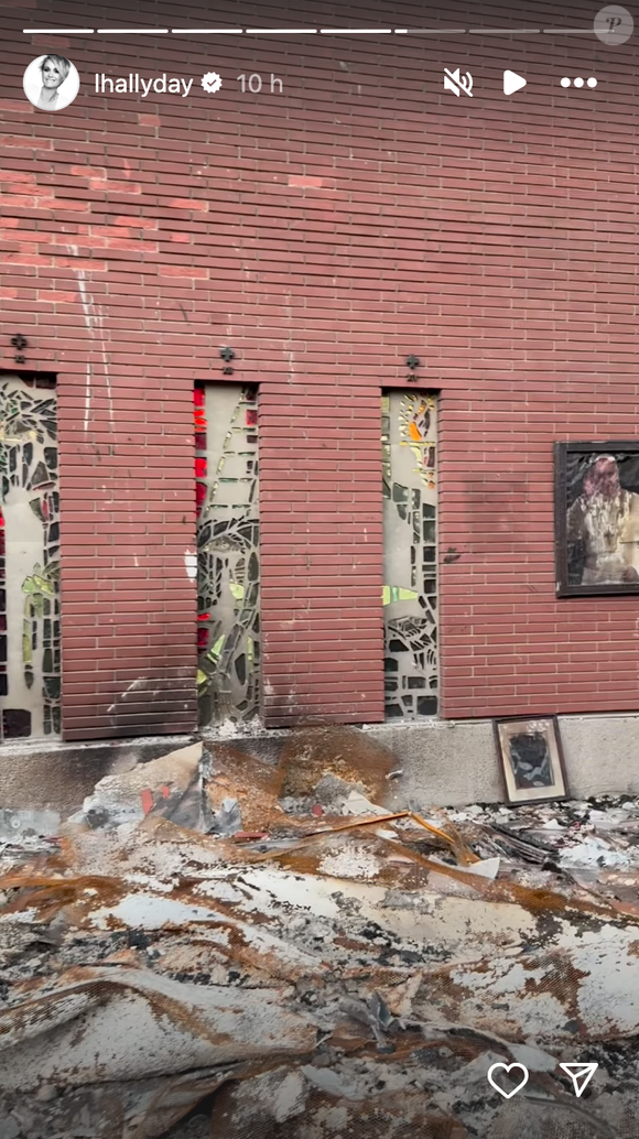 Laeticia Hallyday dévoile les ravages des incendies de Los Angeles sur une chapelle située à proximité de sa villa le dimanche 2 février 2025 sur Instagram.
Crédit : Instagram/lhallyday
