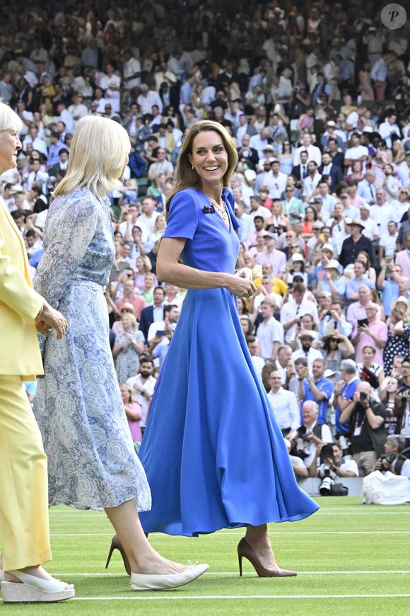 Catherine (Kate) Middleton, princesse de Galles – Personnalités présentes à la finale masculine du tournoi de tennis de Wimbledon, le 13 juillet 2025.

© Chryslène Caillaud / PsnewZ / Bestimage