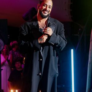 Exclusif - Slimane - Showcase de Slimane lors de la soirée de gala "le Grand Dîner" au Palais Bulles à Théoule-sur-mer lors du 77ème Festival International du Film de Canne, le 18 mai 2024. © Christophe Clovis / Bestimage