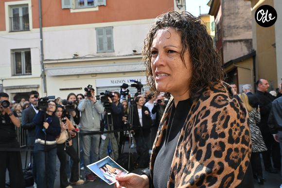 Julie Mercy aux obsèques de Loana Petrucciani dans la cathédrale Sainte-Réparate à Nice le 10 avril 2026. Crédit Bruno Bebert/Bestimage