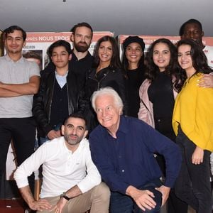 Andre Dussollier, Kheiron, Medine, Alban Lenoir, Leila, Louison Blivet, Adil Dehbi, Hakou Benosmane, Youssouf Wague, Quassima Zrouki lors de la première de "Mauvaises Herbes" à Paris, France le 12 Novembre 2018. Photo by Alain Apaydin/ABACAPRESS.COM