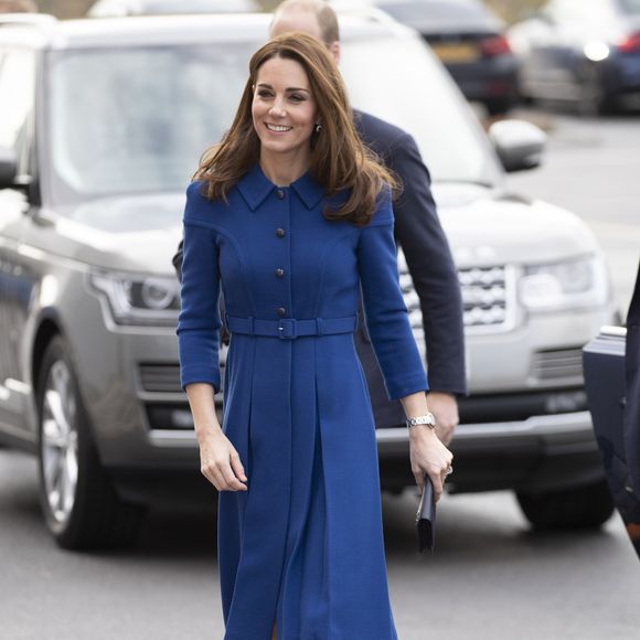 Catherine (Kate) Middleton, duchesse de Cambridge, inaugure officiellement le nouveau centre de technologie des composites de McLaren Automotive à Rotherham, Royaume Uni, le 14 novembre 2018.