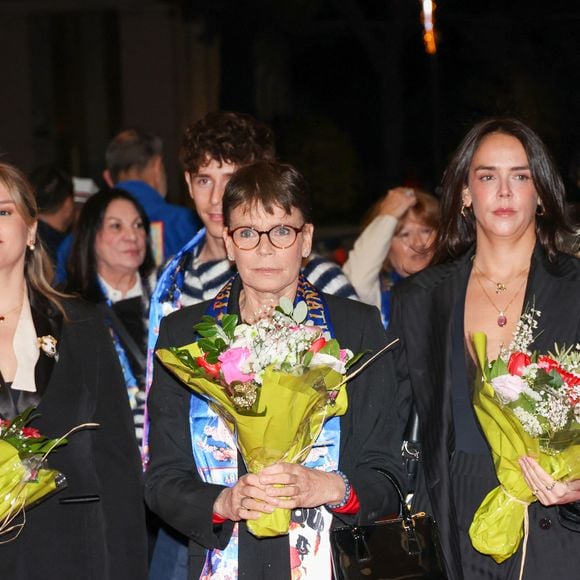 a princesse Stéphanie de Monaco, Camille Gottlieb, Pauline Ducruet, Melanie De Massy, Arthur Leclercq, assistant au 48ème Festival International du Cirque de Monte-Carlo, à Monaco, le 16 janvier 2026. © Jean-Charles Vinaj/Pool Monaco/Bestimage