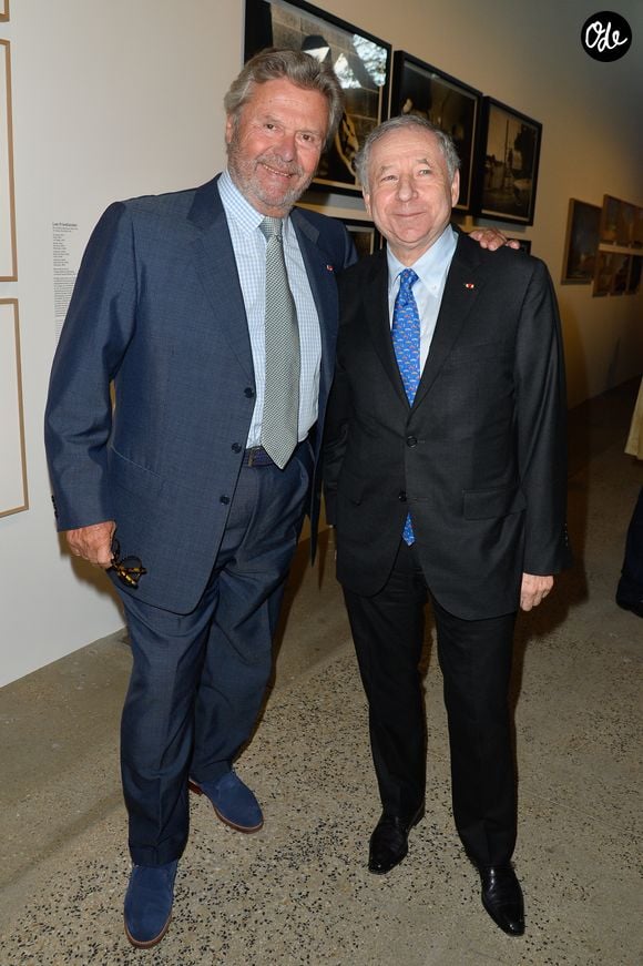 Alain-Dominique Perrin et Jean Todt, président de la Fédération internationale de l'automobile (FIA) lors du vernissage de l'exposition "Auto photo" à La Fondation Cartier à Paris, France, le 18 avril 2017. La Fondation accueille une grande exposition de photographies autour du thème de l'automobile, du 19 avril à octobre 2017. © Coadic Guirec/Bestimage