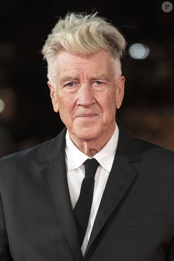 David Lynch sur le tapis rouge lors du festival du film de Rome le 4 novembre 2017.