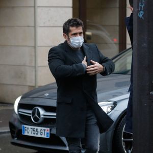 Bixente Lizarazu - Arrivées - Obsèques de Gérard Houllier en l'église Notre Dame de Grâce de Passy à Paris le 21 décembre 2020