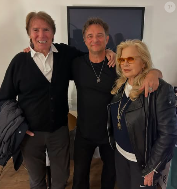 Tony Scotti, David Hallyday et Sylvie Vartan, photo partagée sur Instagram le 21 novembre 2025.