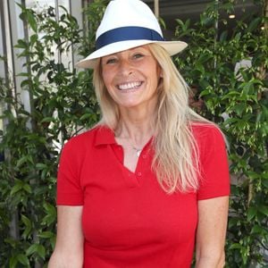 Exclusif - Estelle Lefébure aux Internationaux de France de Tennis de Roland Garros 2023 - Jour 09 - à Paris, France,  le 5 juin 2023. © Bertrand Rindoff/Bestimage