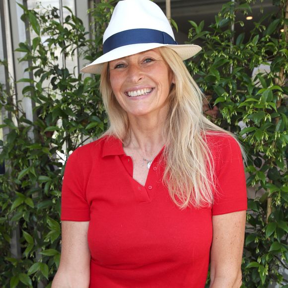 Exclusif - Estelle Lefébure aux Internationaux de France de Tennis de Roland Garros 2023 - Jour 09 - à Paris, France,  le 5 juin 2023. © Bertrand Rindoff/Bestimage