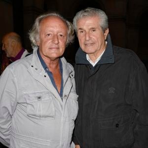 Didier Barbelivien et Claude Lelouch - Soirée "Claude Lelouch en musique" dans la cour d'honneur des Invalides à Paris le 6 septembre 2014. Les scènes mythiques des films de Claude Lelouch sur les plus belles musiques de Francis Lai. © COADIC GUIREC / BESTIMAGE