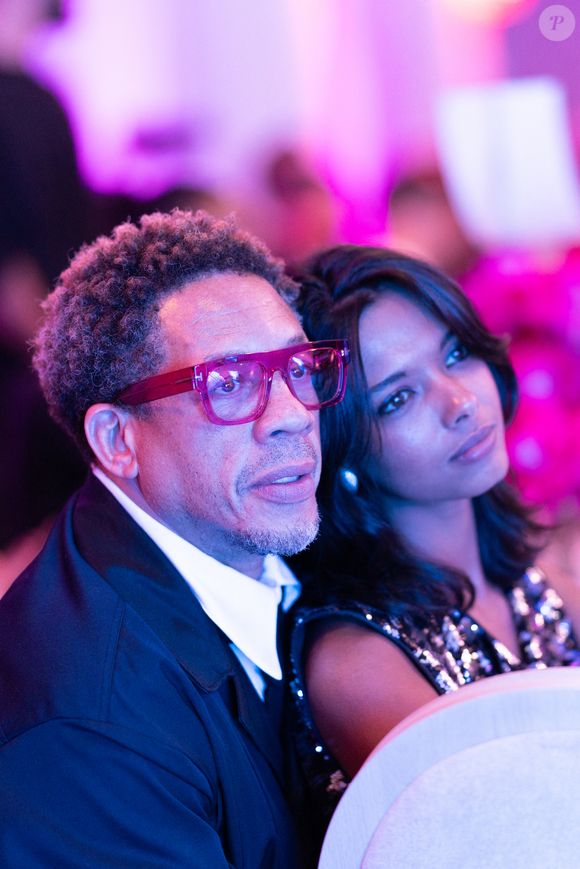 Exclusif - JoeyStarr et sa compagne Pauline Latchoumanin - Global Gift Gala Paris à l'hôtel Four Seasons George V à Paris le 8 novembre 2025. © Cyril Moreau/Bestimage