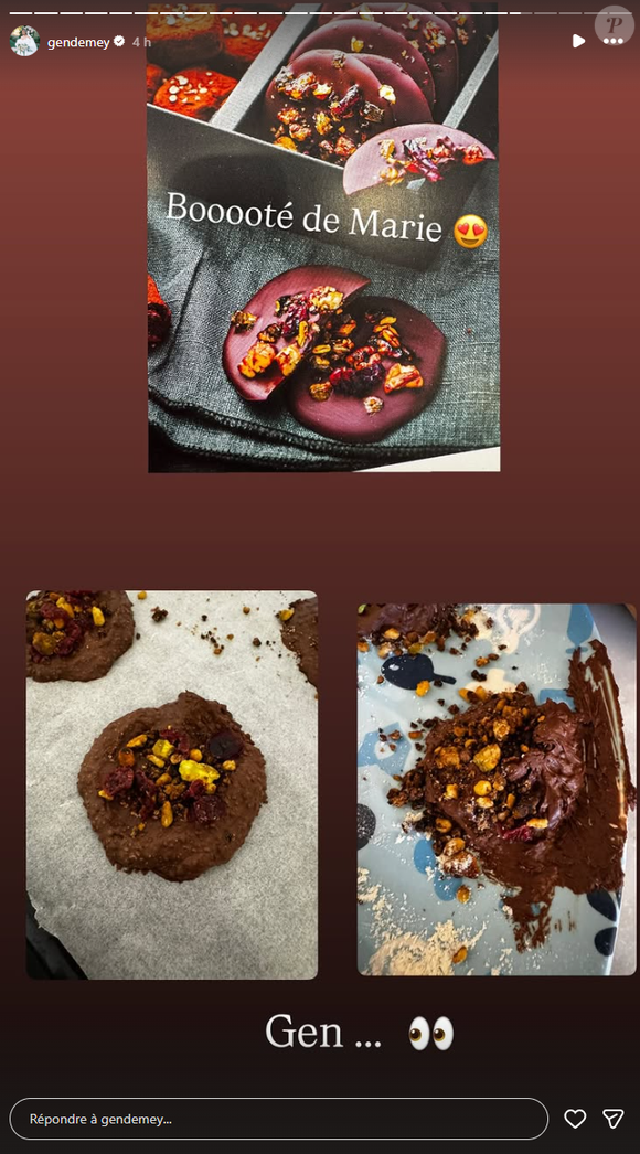 Il ne consomme donc plus aucun produit qui vient du monde animal.

Gennifer Demey partage ses préparatifs culinaires pour Noël.