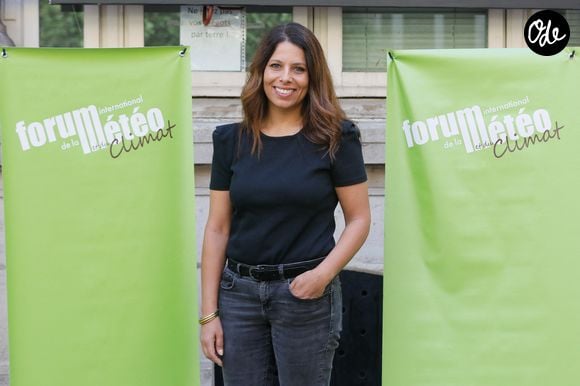 Myriam Seurat (France 3) - Les présentateurs météo français donnent le "feu vert" officiel de la 19ème édition du Forum International de la Météo et Climat (FIM) à l'académie du climat (anciennement Mairie du IVe arrondissement) à Paris, France, le 6 mai 2022. © Christophe Clovis / Bestimage