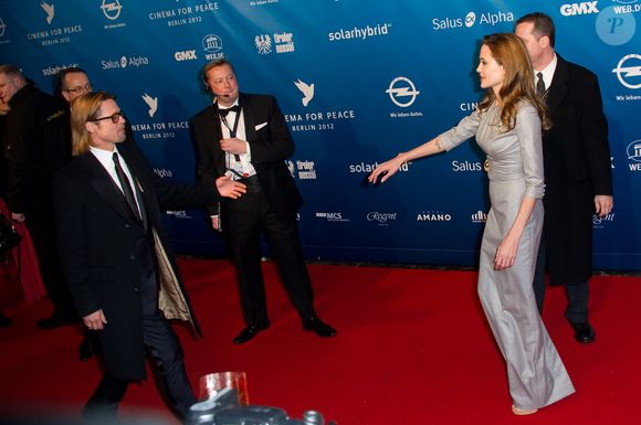 Brad Pitt et Angelina Jolie a la soiree de Gala: Cinema for Peace 2012, a Berlin AGENCE / BESTIMAGE