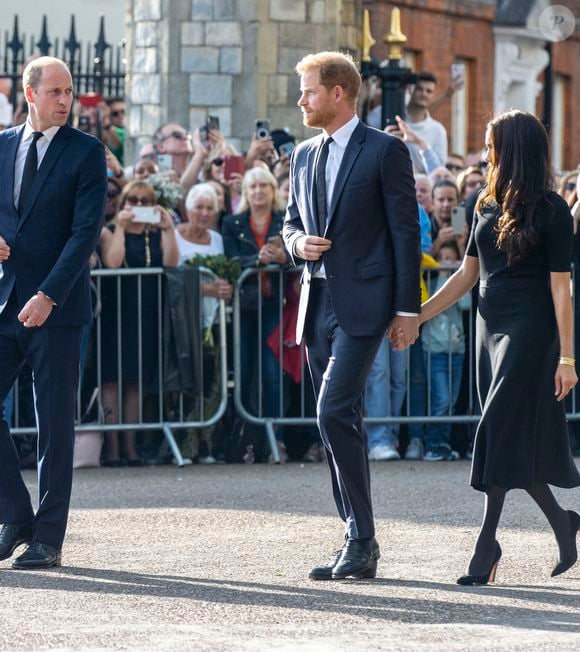 Le prince de Galles William, la princesse de Galles Kate Catherine Middleton, le prince Harry, duc de Sussex, Meghan Markle, duchesse de Sussex