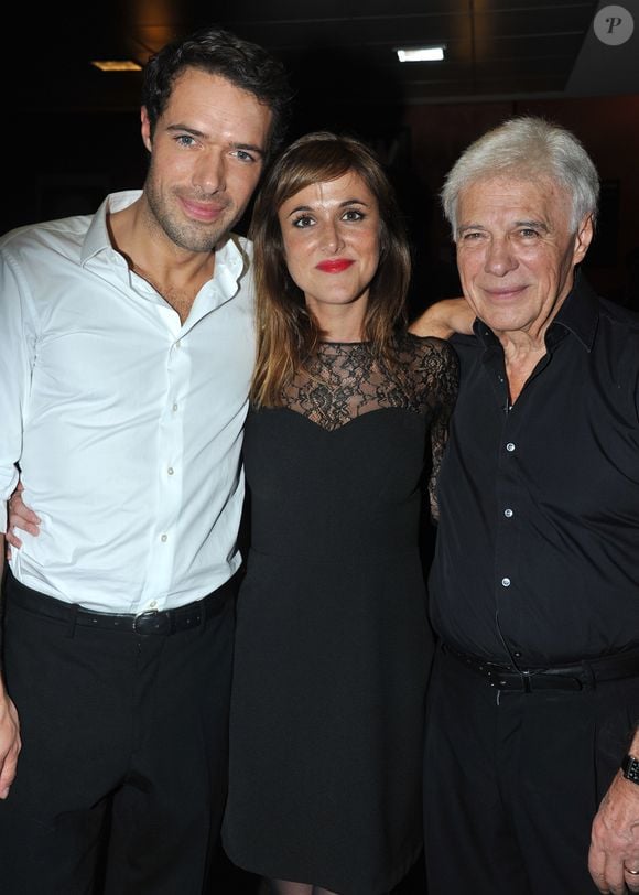 Nicolas, sa soeur Victoria et leur pere Guy Bedos - Aftershow du spectacle de Guy Bedos "La der des der" a l'Olympia a Paris. Le 23 décembre 2013 ©Bestimage