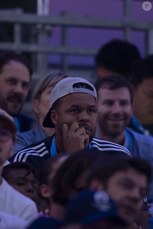 Jo-Wilfried Tsonga - Célébrités assistent à la finale de l'épée individuelle homme avec le francais Yannick Borel qui perd en finale face à Kōki Kanō au Grand Palais lors des Jeux Olympiques de Paris 2024 (JO) à Paris le 28 juillet 2024. © Dominique Jacovides-Pierre Perusseau/Bestimage