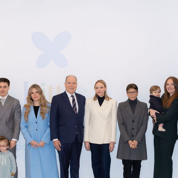 TT.SS.HH. Prince Albert II (Le prince Albert II de Monaco) and Princess Charlene of Monaco (La princesse Charlène de Monaco), H.S.H. Princess Stephanie of Monaco (La princesse Stéphanie de Monaco), Camille Gottlieb and Louis Ducruet with his daughters Victoire and Constance, attend the inauguration of ‘Little Wonders’ created by Marie Ducruet and Élise Rouillard. ‘Little Wonders’ is a dedicated children's area with games, educational activities and a café located on Boulevard Rainier III. © Olivier Huitel/Pool Monaco/Bestimage