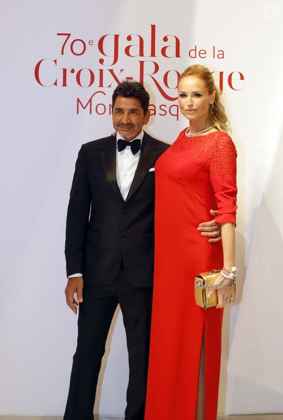 Adriana Karembeu enceinte et son mari André Ohanian - 70ème édition du gala de la Croix Rouge monégasque à Monaco le 27 juillet 2018. © Claudia Albuquerque/Bestimage