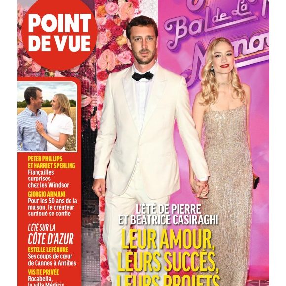 La Une du magazine "Point de vue" avec Pierre Casiraghi et Beatrice Borromeo en couverture