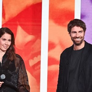 Exclusif - Fanny et Tom Leeb lors de l'enregistrement de l'émission "Famille je vous aime" présentée par M. Drucker et qui sera diffusée le 13 juin 2025 sur France 3, aux Studios rive gauche à Paris, France, le 15 avril 2025. © Clovis-Gaffiot/Bestimage