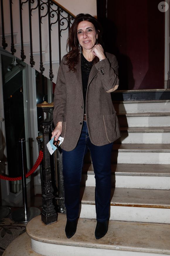 Exclusif - Nathalie Levy - Générale de la pièce "La Joconde parle enfin" écrite par L. Ruquier au théâtre de l'oeuvre à Paris, France, le 04 avril 2024. © Christophe Clovis / Bestimage