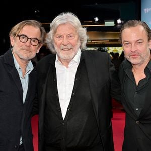 Matthieu Delaporte, Daniel Benoin, le co-organisateur du Festival, et Patrick Mille durant le soirée de clôture du festival Cinéroman au Pathé gare du Sud, à Nice le 4 octobre 2025. © Bebert-Jacovides/Bestimage
